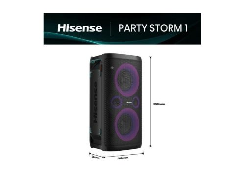 Hisense Party Storm 1 Bluetooth party hangszóró 2 mikrofonnal