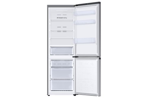 Samsung RB34C670DSA NoFrost Alulfagyasztós hűtőszekrény, D energiaosztály, Digitális kijelző, 185 cm, ezüst