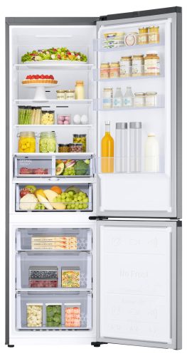 Samsung RB38C603DSA NoFrost Alulfagyasztós hűtőszekrény, 203 cm, Óriási űrtartalommal! ezüst