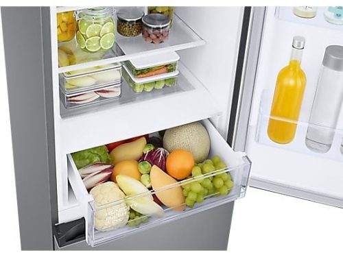 SAMSUNG RB38C672ESA/EF No Frost Alulfagyasztós hűtőszekrény, 203 cm, Digitális kijelző, Óriási űrtartalom, ezüst