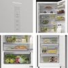 Hisense RB5P410SACC Alulfagyasztós hűtőszekrény, NoFrost, 203 cm, inox, 60 cm széles, ConnectLife távoli vezérlés
