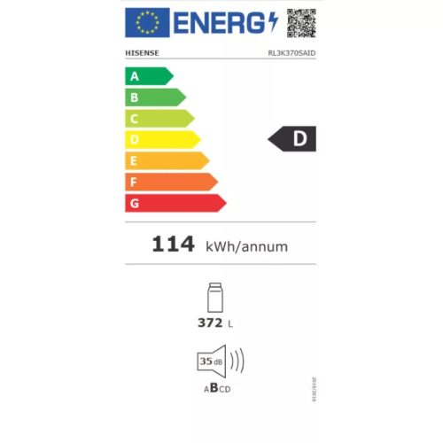 Hisense RL3K370SAID Hűtőszekrény, 185 cm, ezüst, EXKLUZÍV MEGJELENÉS