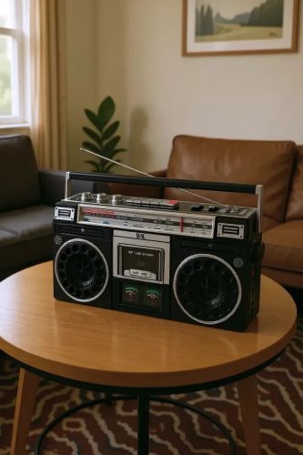 SAL RRT BROOKLYN sztereó kazettás rádiós magnó, Bluetooth, USB, microSD, MP3, felvétel, 4-sávos rádió