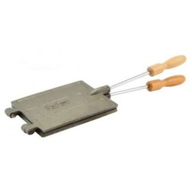   Ostyasütő, SAJTOSTALLER tallérsütő, alumínium, fa nyéllel