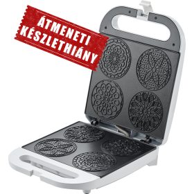   Hauser SN-1450 Ostyasütő, Sajtos tallérsütő Virágmintás, ajándék receptfüzettel és spatulával, 1500 W, tapadásmentes felület ÁTMENETI KÉSZLETHIÁNY!