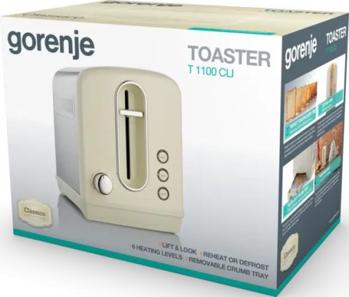 Gorenje T1100 E kenyérpirító, inox