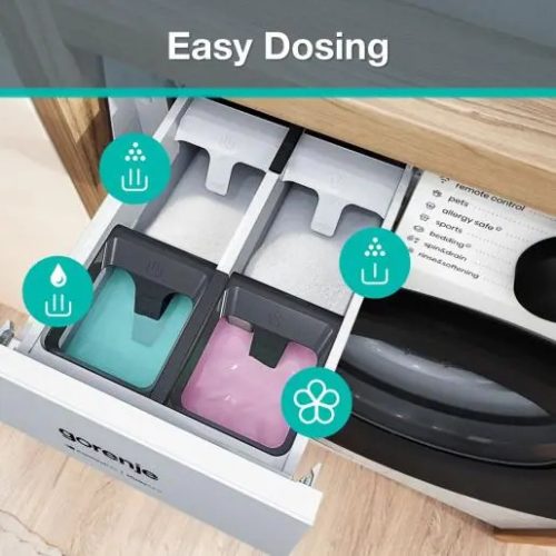 GORENJE WG474A21 Elöltöltős keskeny mosógép, 7 kg, Európai gyártás,  kevésbé mély verzió, 3 év garancia