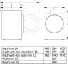 GORENJE WG4S84A2 Elöltöltős keskeny mosógép, 8 kg, Európai gyártás,  kevésbé mély verzió, 3 év garancia